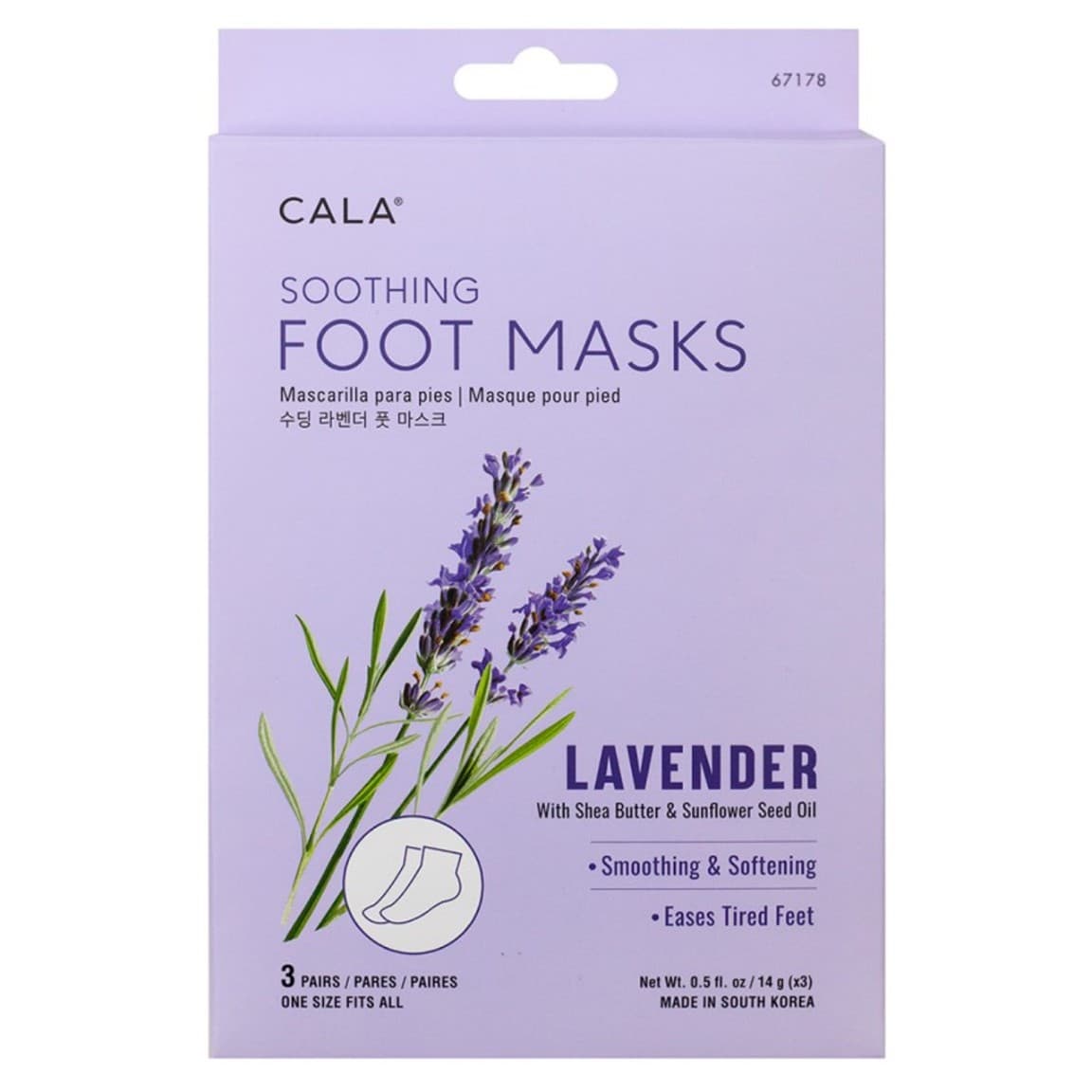 CALA SOOTHING FOOT MASKS 3PAIRS