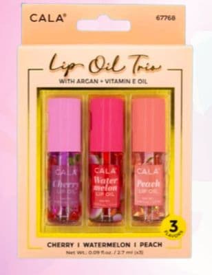 CALA LIP OIL TRIO — CHERRY, WATERMELON & PEACH