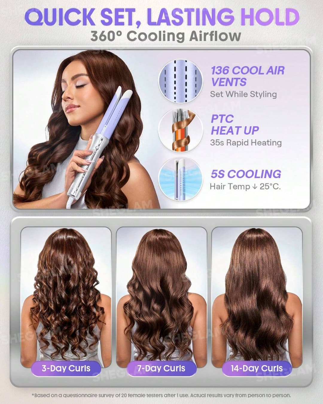 SHEGLAM HAIR  ONE TOUCH AIRFLOW STYLER PRO 32MM