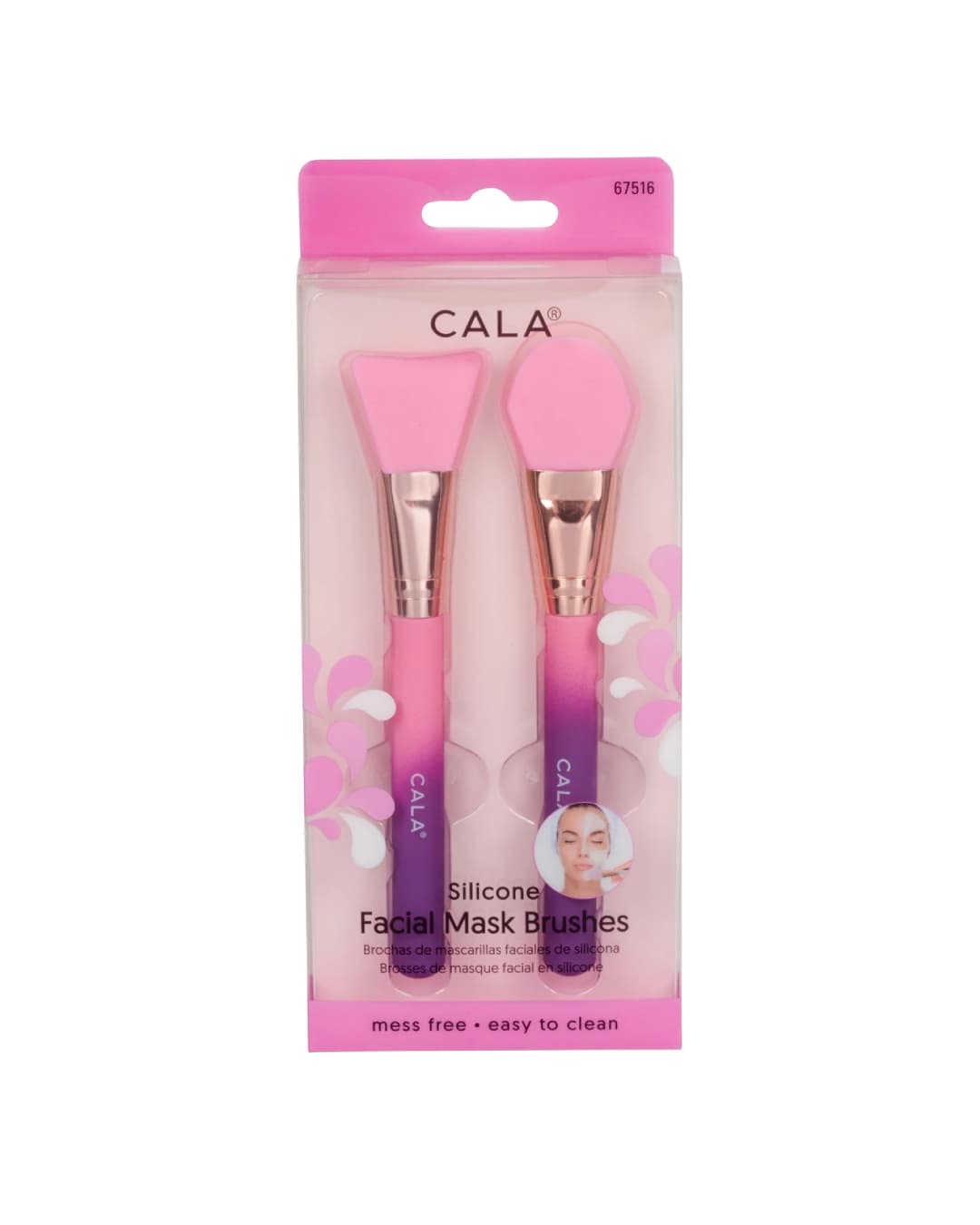 CALA SILICONE FACIAL MASK BRUSHES 2PC