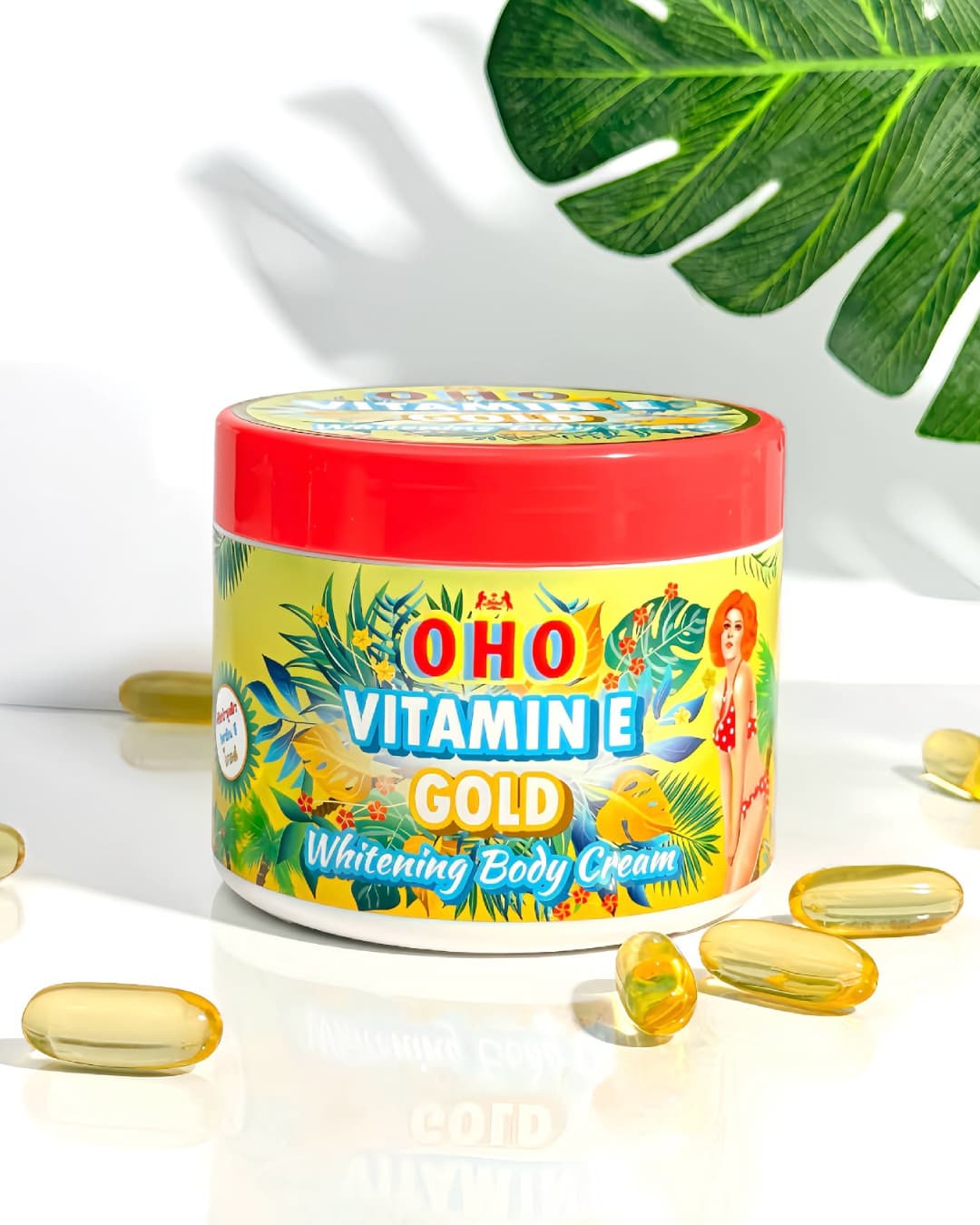 OHO WHITENING BODY CREAM VITAMIN E GOLD 300G