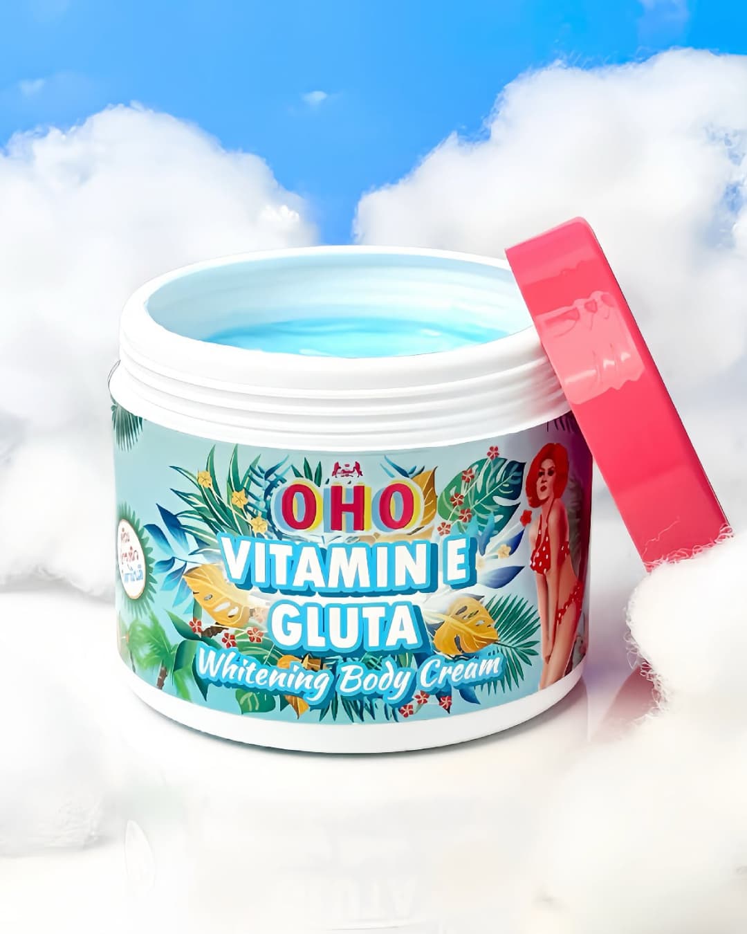 OHO WHITENING BODY CREAM VITAMIN E GLUTA 300G