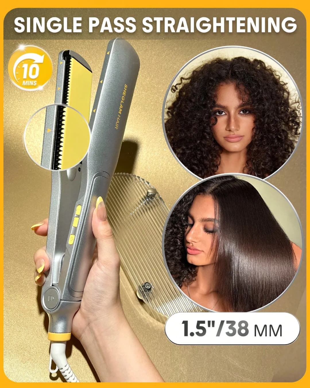 شيكلام جهاز مكواة لفرد الشعر 38MM