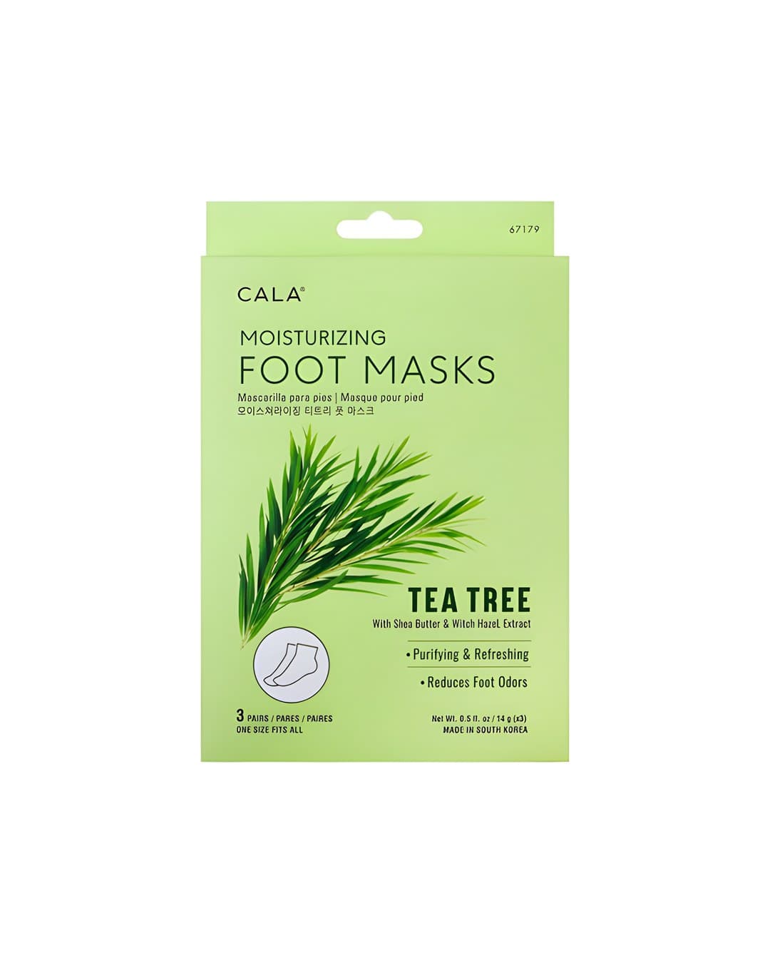 CALA TEA TREE MOISTURIZING FOOT MASKS 3PAIRS